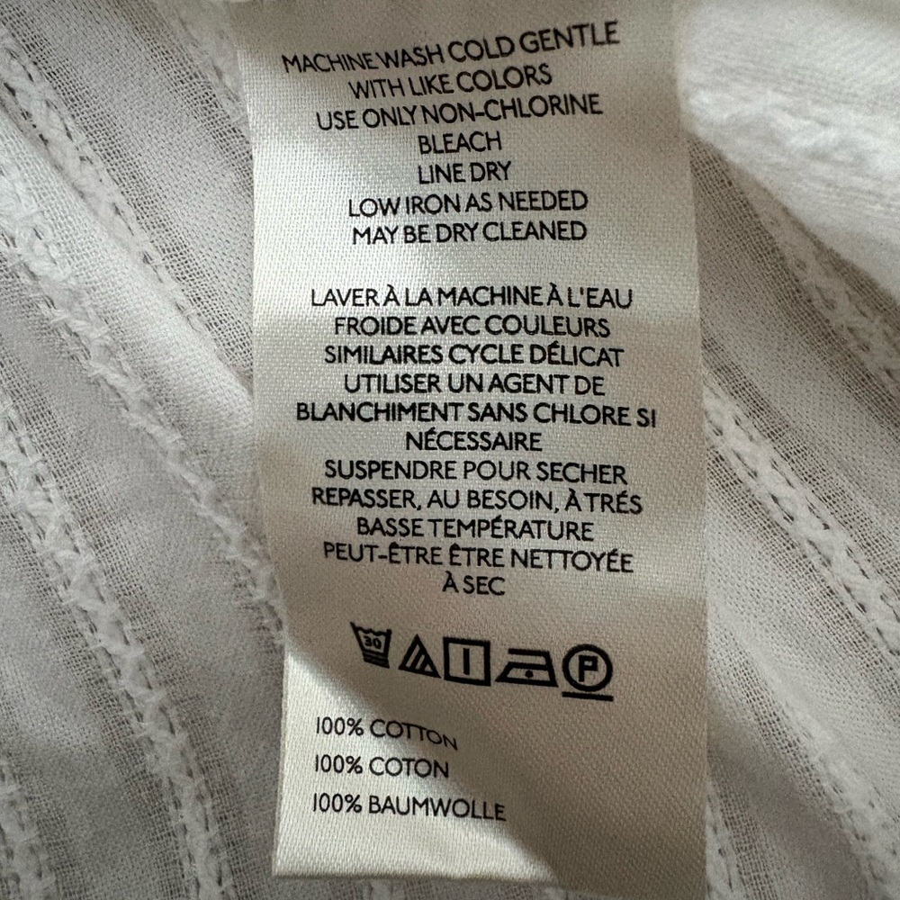 NWT Anthropologie Cream V-Neck Lace-Trim Cropped Peplum Blouse - Picture 5 of 5